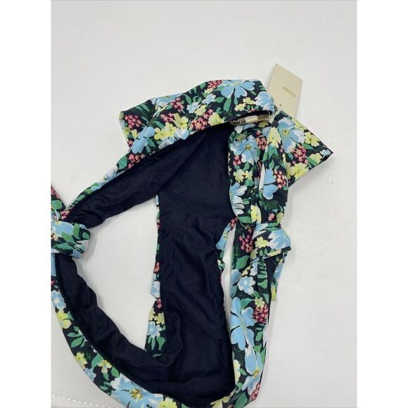 MAJE Paris Bikini Bottom Womens 1 Small S Blue Floral NEW $145 Side-Tie TRACY - Picture 6 of 11